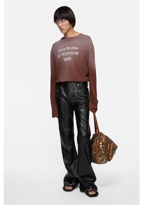 logo tee relaxed fit unisex brown ACNE STUDIOS | CL0197ADN